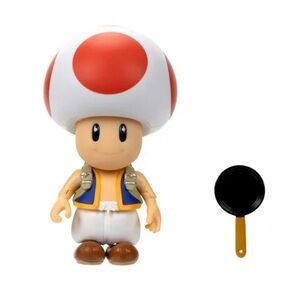 NEW Toad action figure with frying pan accessory Super Mario Movie